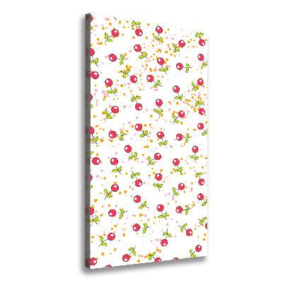 Cuadro moderno en lienzo resistente uv vertical Guindas