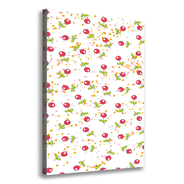 Cuadro moderno en lienzo resistente uv vertical Guindas