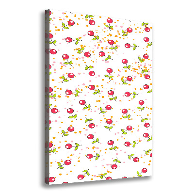 Cuadro moderno en lienzo resistente uv vertical Guindas