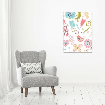 Foto obraz na płótnie pionowy Rośliny i ptak