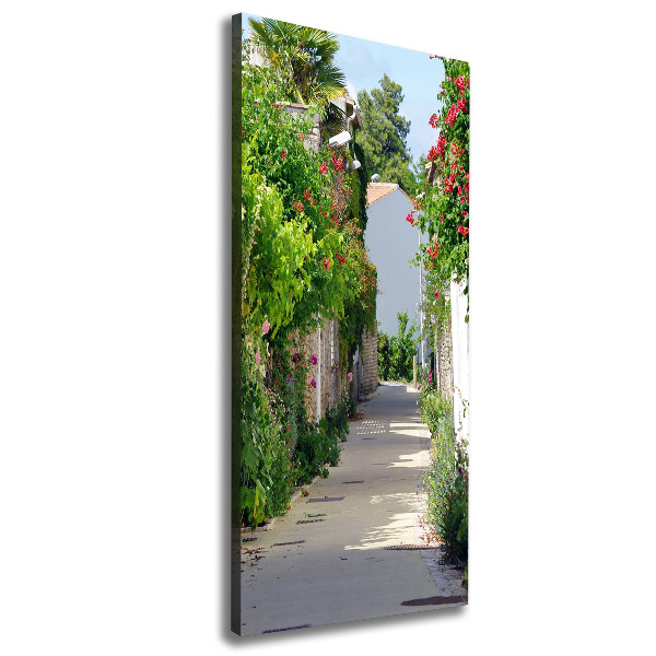 Cuadro moderno en lienzo resistente uv vertical calles francesas