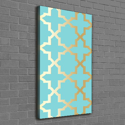 Cuadro canvas decorativo para salón vertical Patrón árabe