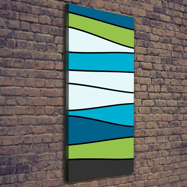 Cuadro moderno en lienzo resistente uv vertical Rayas de colores