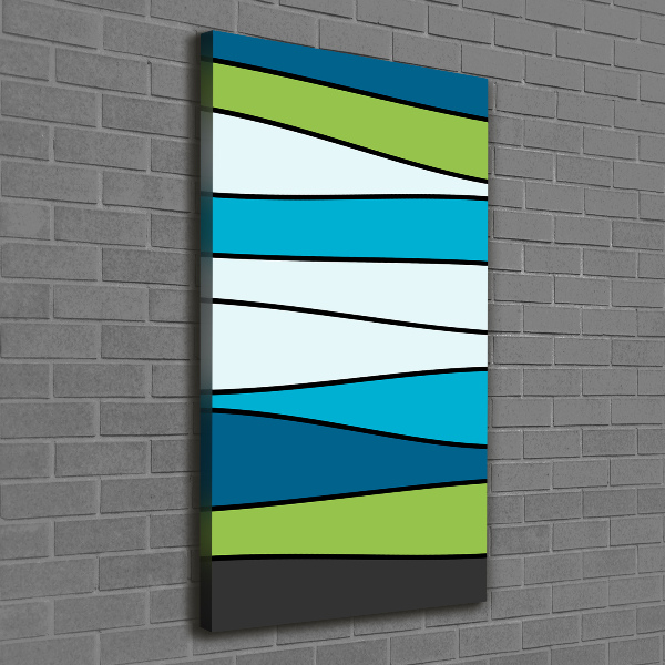 Cuadro moderno en lienzo resistente uv vertical Rayas de colores