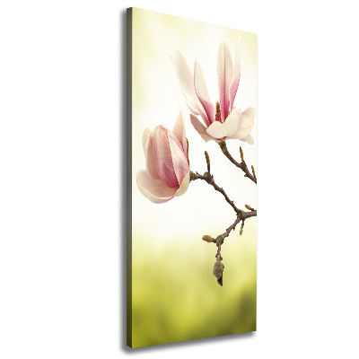 Impresión en lienzo vertical flores de magnolia