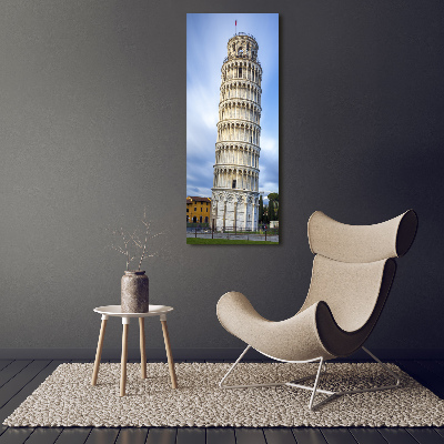 Fotografía en lienzo vertical Torre inclinada de Pisa