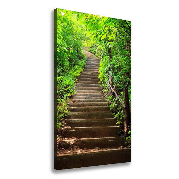 Impresión en lienzo vertical Escaleras al bosque