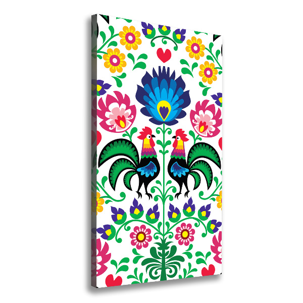 Cuadro canvas decorativo para salón vertical Patrón étnico