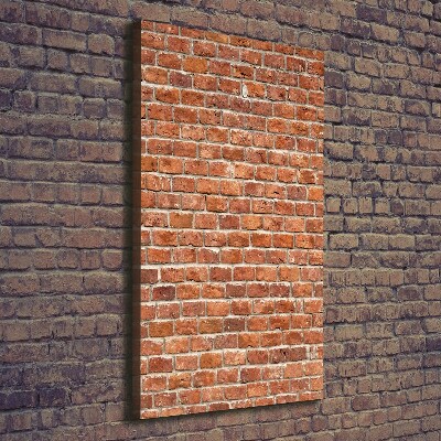 Fotografía en lienzo vertical pared de ladrillos