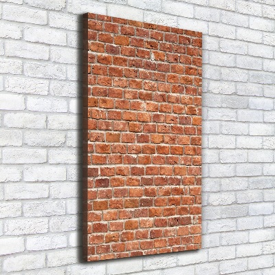 Fotografía en lienzo vertical pared de ladrillos