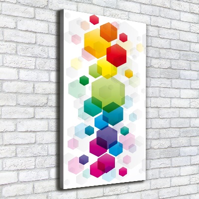 Fotografía en lienzo vertical Cubos de colores