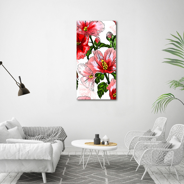 Impresión en lienzo vertical Hibisco