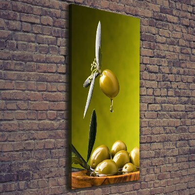 Impresión en lienzo vertical Aceite de oliva