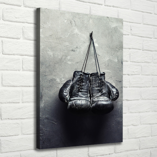 Cuadro canvas decorativo para salón vertical Guantes de boxeo