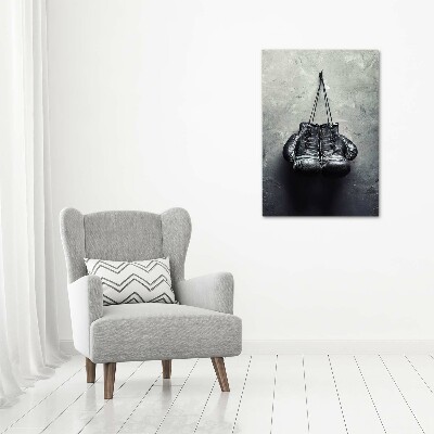 Cuadro canvas decorativo para salón vertical Guantes de boxeo