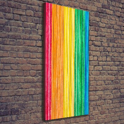 Cuadro moderno en lienzo resistente uv vertical Rayas de colores