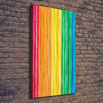 Cuadro moderno en lienzo resistente uv vertical Rayas de colores