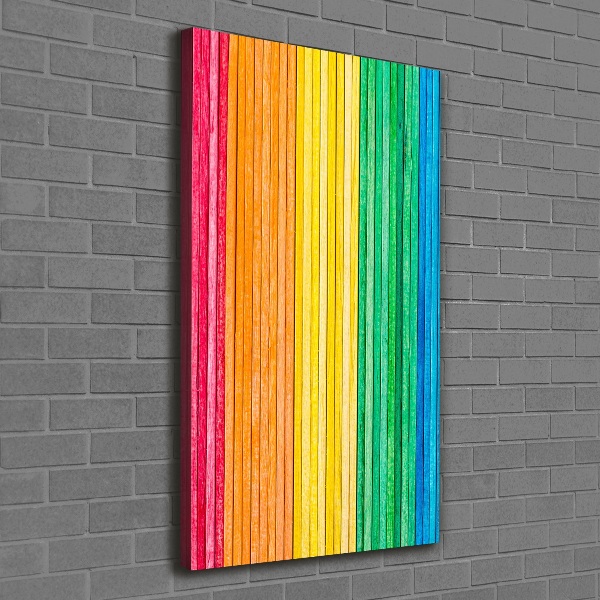 Cuadro moderno en lienzo resistente uv vertical Rayas de colores