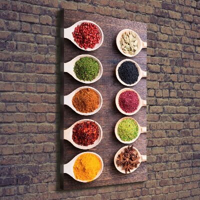Cuadro canvas decorativo para salón vertical Especias
