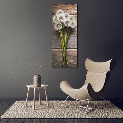 Impresión en lienzo vertical Un ramo de dientes de león