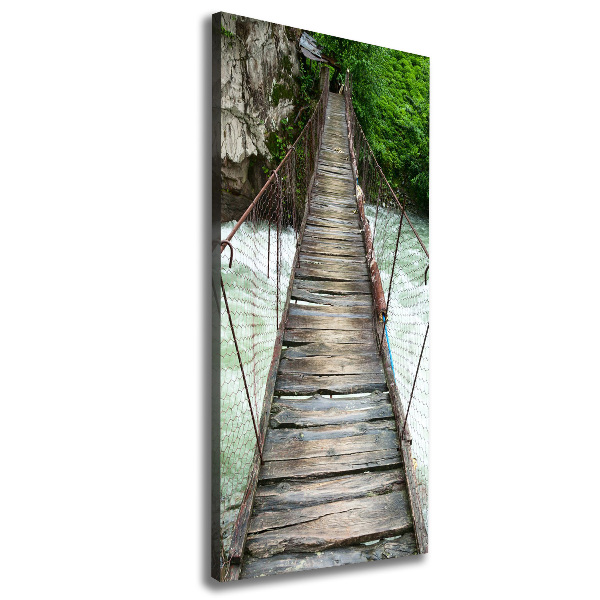 Cuadro canvas decorativo para salón vertical Puente colgante