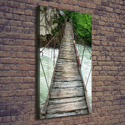 Cuadro canvas decorativo para salón vertical Puente colgante