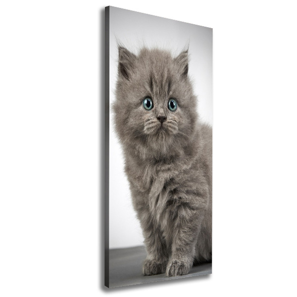 Cuadro moderno en lienzo resistente uv vertical Gato británico gris