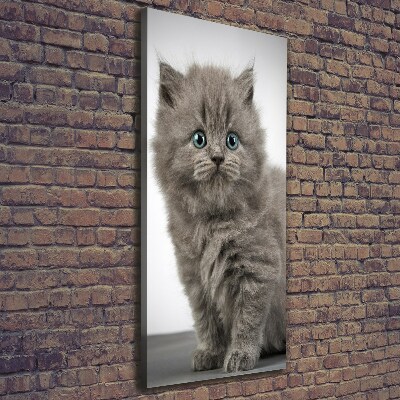 Cuadro moderno en lienzo resistente uv vertical Gato británico gris