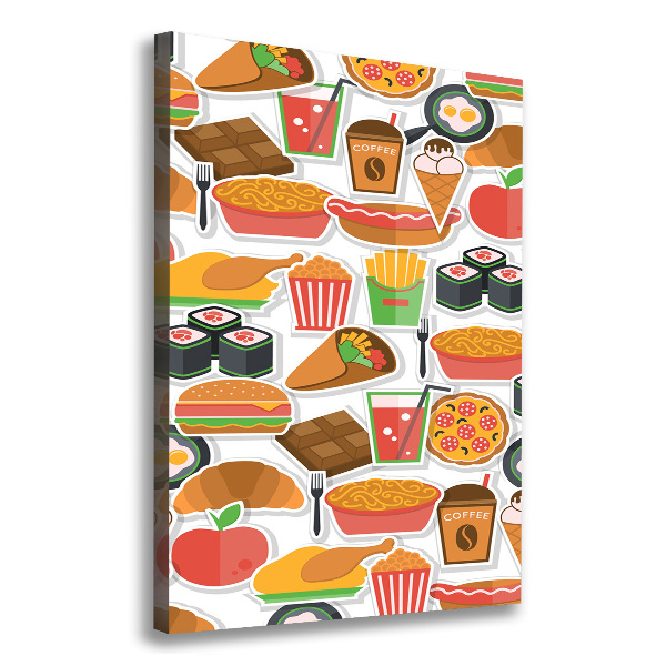 Impresión en lienzo vertical Comida rápida