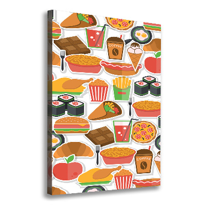 Impresión en lienzo vertical Comida rápida