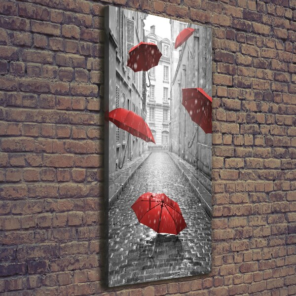 Cuadro moderno en lienzo resistente uv vertical Paraguas Francia
