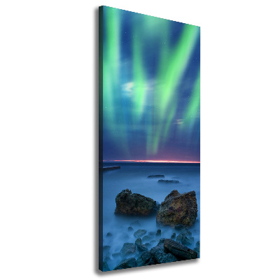 Fotografía en lienzo vertical Auroras boreales