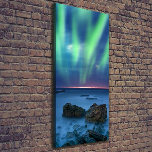 Fotografía en lienzo vertical Auroras boreales