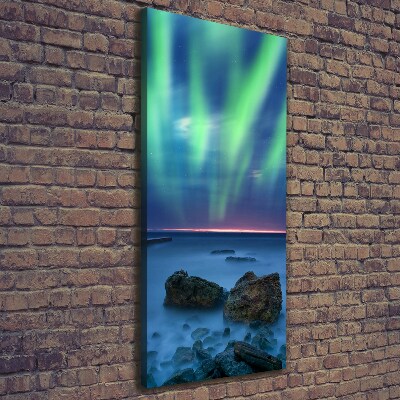 Fotografía en lienzo vertical Auroras boreales