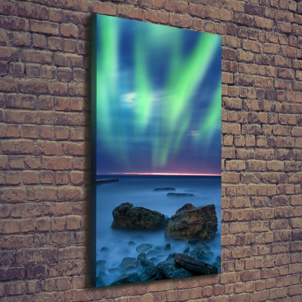Fotografía en lienzo vertical Auroras boreales