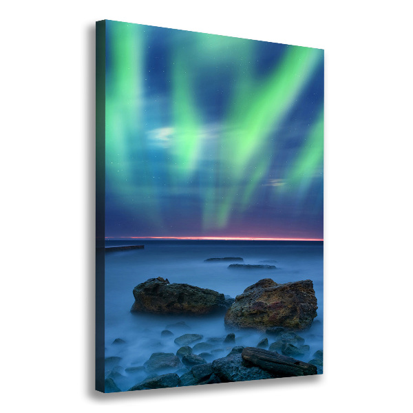 Fotografía en lienzo vertical Auroras boreales