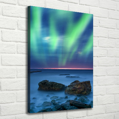 Fotografía en lienzo vertical Auroras boreales