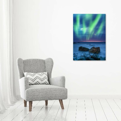 Fotografía en lienzo vertical Auroras boreales