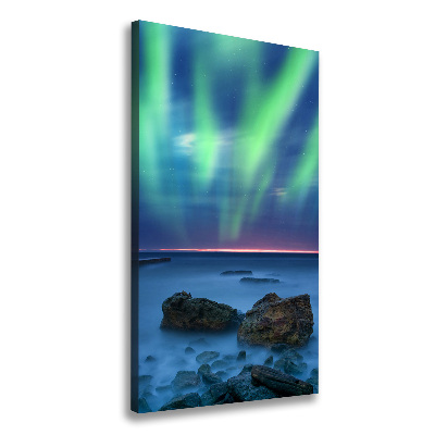 Fotografía en lienzo vertical Auroras boreales