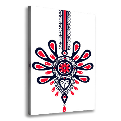 Cuadro moderno en lienzo resistente uv vertical Patrón popular polaco