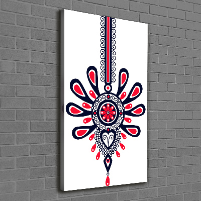 Cuadro moderno en lienzo resistente uv vertical Patrón popular polaco