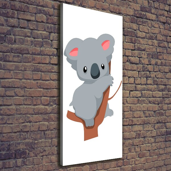 Cuadro moderno en lienzo resistente uv vertical Panda en un árbol