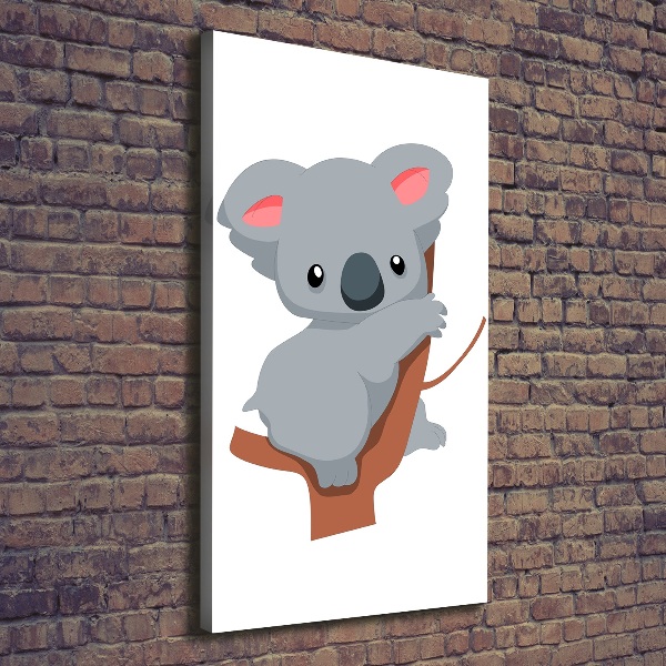 Cuadro moderno en lienzo resistente uv vertical Panda en un árbol