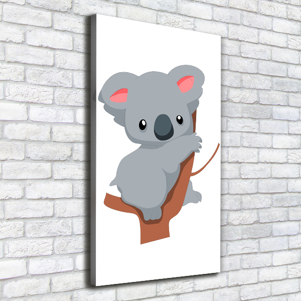 Cuadro moderno en lienzo resistente uv vertical Panda en un árbol