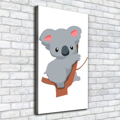 Cuadro moderno en lienzo resistente uv vertical Panda en un árbol