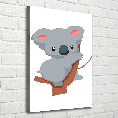 Cuadro moderno en lienzo resistente uv vertical Panda en un árbol