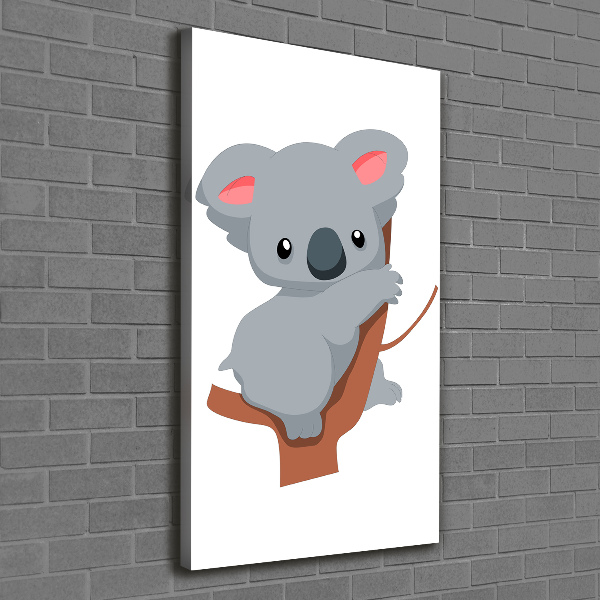 Cuadro moderno en lienzo resistente uv vertical Panda en un árbol