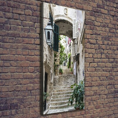 Impresión en lienzo vertical Las calles de Dubrovnik