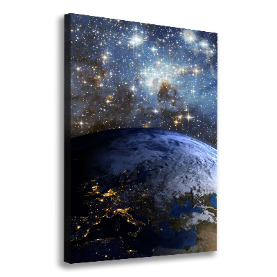 Fotografía en lienzo vertical Planeta Tierra