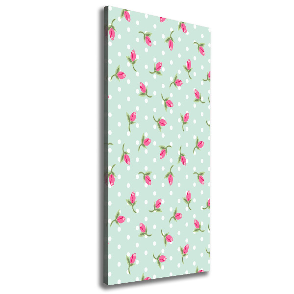 Cuadro moderno en lienzo resistente uv vertical Rosas